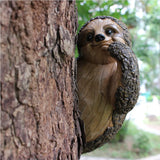 Colomix Sloth Tree Hugger, Spring Outdoor Yard Decorations, Resin Garden Sculpture Ornament, Tree Peeker Statue, Garden Decor Sloth Gift for Housewarming, Handmade with Details, Durable & Waterproof