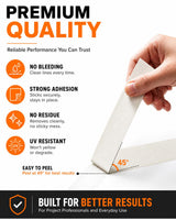 SWRT Masking Tape 1 Inch Wide x 55 Yards x 12 Rolls, White Painters Tape for General Purpose Use, Masking Tape Bulk for Kitchen Labeling, Crafts & Home Projects (660 Yards Total)
