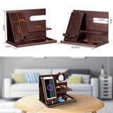 Gifts for Men Bedside Organiser Wood Phone Docking Station Dad Birthday Gifts for Him Nightstand Key Wallet Watch Stand Mens Gifts for Xmas Presents for Dad Husband Boyfriend Anniversary & Christmas