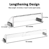 4 Pack Transparent Adjustable Air Deflector for Vents, Sidewalls and Ceiling Registers, 8.5" to 15"
