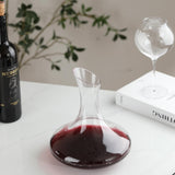 Wlasss Wine Decanter, 1100ml /37.2oz Red Wine Decanter, Hand Blown Lead-Free Crystal Wine Carafe, Small Decanter for White and Red Wine, Elegant Design Easy Pour, Wine Gifts for Christmas