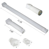plusgutter 11.5ft Long Gutter Downspout Extensions Flexible, 4" Diameter Drain Downspout Extender, Down Spout Drain Extender for Rainwater Drainage, Extendable from 2.6ft to 11.5ft(White)