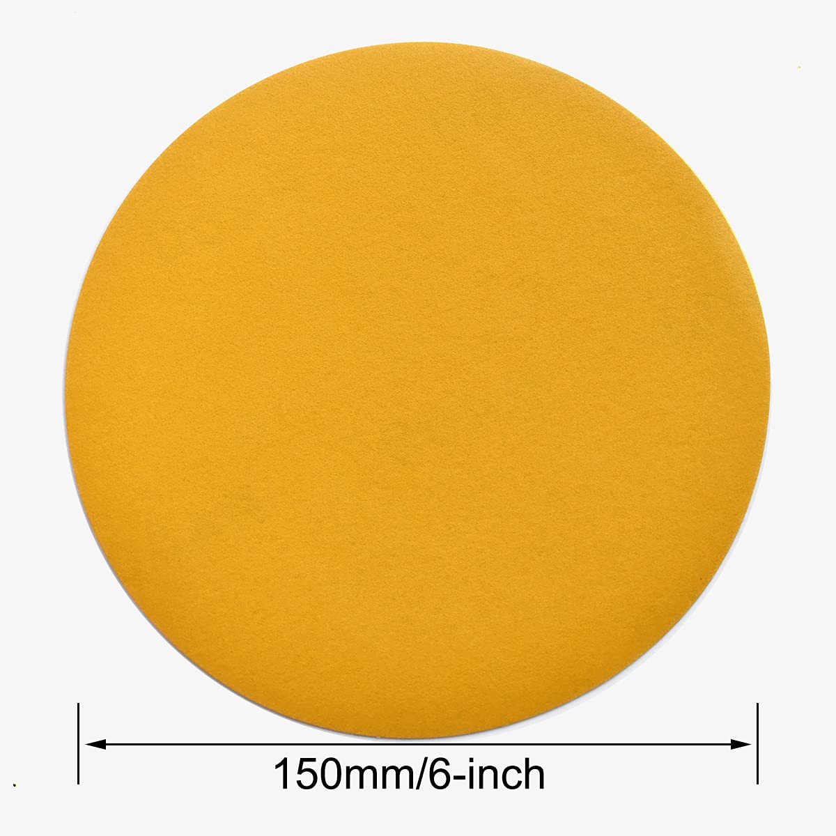 Aiyard 6-Inch No-Hole Hook and Loop Sanding Discs 400-Grit, Random Orbital Sandpaper for Automotive and Woodworking, 100-Pack