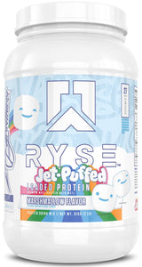 RYSE Loaded Protein Powder - Jet-Puffed Marshmallow - 25g Whey Protein Isolate & Concentrate with Prebiotic Fiber & MCTs - Low Carb, Low Sugar, Digestive-Friendly - 27 Servings / 2 lb Tub