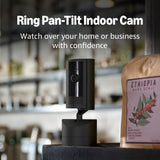 Ring Pan-Tilt Indoor Cam — See all around your home or business with 360° pan coverage, HD video, plus Two-Way Talk (2024 release), Black