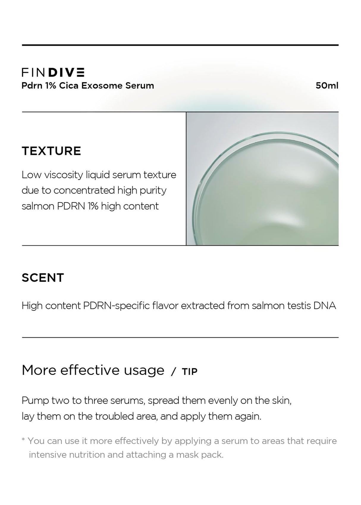 [FINDIVE OFFICIAL] PDRN CICA Exosome Serum, PDRN (Sodium DNA) 1%, Cica Exosome 1,000ppm, Marin Collagen, Soothes, Regenerates Skin, 1.69fl.oz