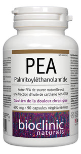 Bioclinic Naturals Pea Palmitoylethanolamide 400 mg 90 Vegetarian Capsules