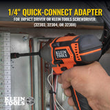 Klein Tools 32768 Impact Driver Set, 3-in-1 SAE Impact Socket and Bit Holder, Flip Socket with Nut Drivers in 1/4 and 5/16 Hex Sizes, 3 and 5-Inch Lengths, 2-Piece