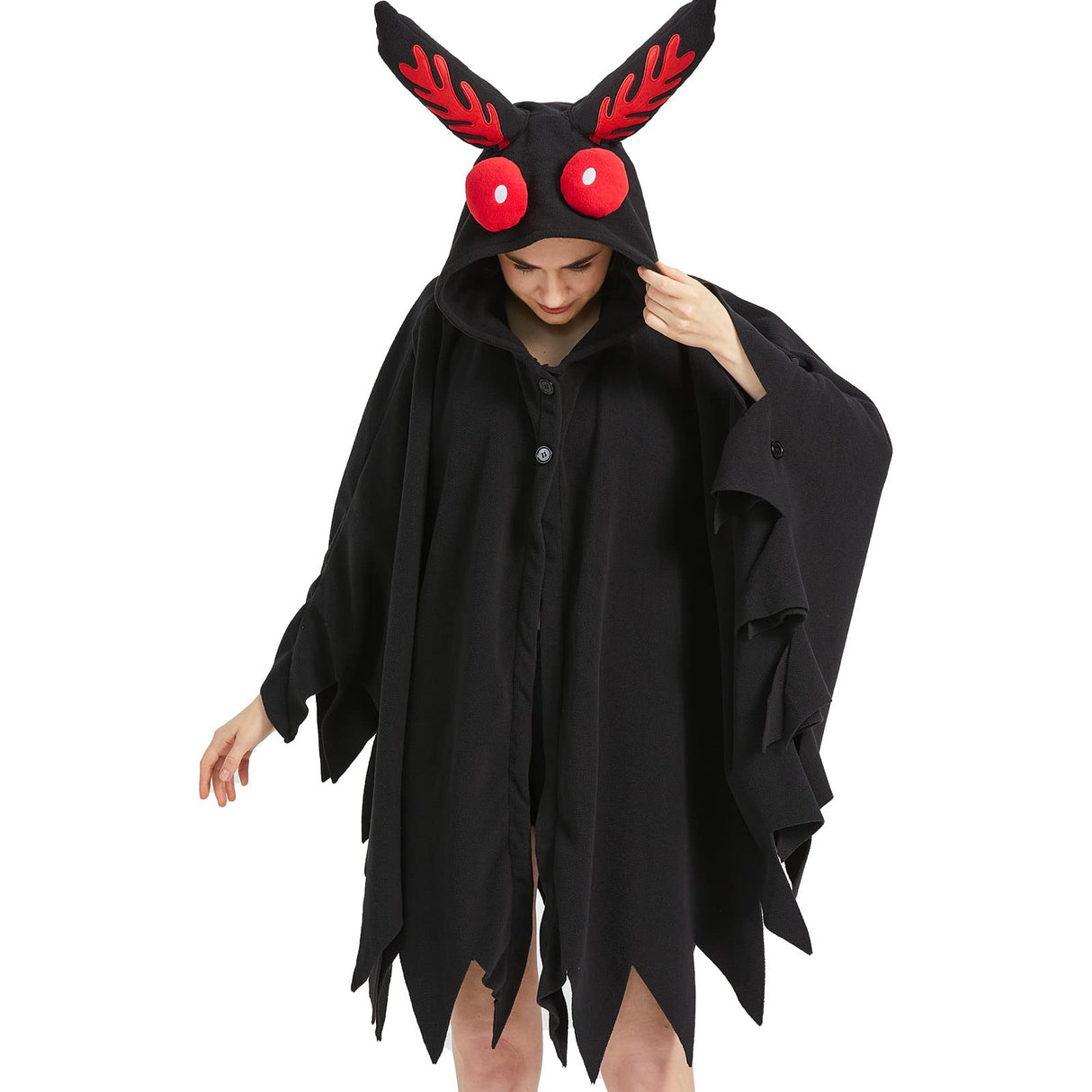 Unisex Mothman Costume Mothman Cosplay Hooded Christmas Costumes Party Cape