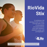 4Life Transfer Factor RioVida Stix Tri-Factor Formula, Supports Immune System with Elderberry, Blueberry, Pomegranate and Acai - 15 Packets