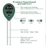 Maxsolve 2 Pack Soil Tester, 3-in-1 Plant Moisture Meter Light & PH Tester