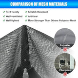 Magnetic Screen Door 72 x 80 in, Thicker 265g/㎡ Mesh, Reversible Left Right Side Opening Wide Magnetic Screen Door, Upgraded-Model Full Strip Magnets for Sliding & French Doors