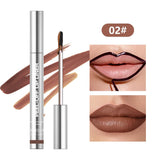 BANGFENG 4Pcs Peel Off Lip Liner Stain Set - Long-Lasting, Smudge-Proof, Waterproof Nude Matte Lip Tint, Non-Fading Peel Off Lip Color, Effortless Precision & Full Coverage, 24H Color Hold