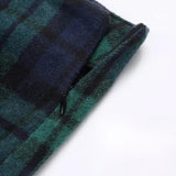 Kinghua Green Plaid Skirt Christmas Dresses for Women 2025 Winter Clothes Outfits Wool Tartan Flannel Tweed Mini Skirt (Green, L)