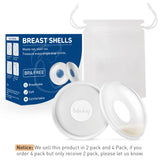Breast Shells, 4 Pack Nursing Cups, Milk Saver, Protect Sore Nipples for Breastfeeding, Collect Breastmilk Leaks for Nursing Moms, Soft and Flexible Silicone Material, Reusable