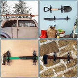 4 Pcs Shovel Mount for Roof Rack, Metal Rubber Clamp Wall Mounting Kit, Shovel Holder Clamp Wall Mount Kit Car Accessories for Roof Rack, Boats, Military Equipment, Axe, Patent Protection