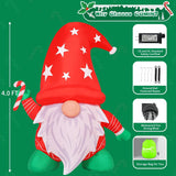 COMIN 4FT Tall Christmas Gnomes Inflatables Outdoor Decorations, Xmas Blow Up Gnomes Wearing Red Hat with Built-in LEDs for Christmas Indoor Outdoor Yard Lawn Garden Decorations