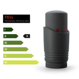 VANCOCO Anthracite Grey Thermostatic Radiator Valves 15mm (TRV) with Lockshield, 1/2"×15mm Angled Radiator Thermostat Valve, H62 Brass, Energy Saving Modern TRV for Central Heating Syetem