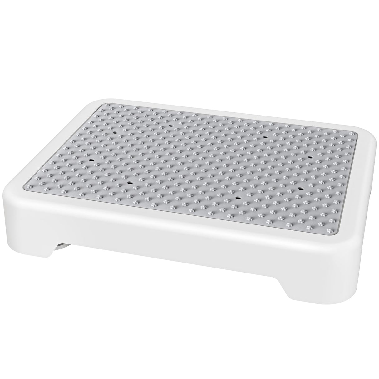 SPACELEAD Mobility Step Stool for Adults & Seniors, Indoor/Outdoor Portable Stair Assist, Anti-Slip Platform for Bathroom， Kitchen, Office, and Bedroom, 600lbs Capacity, White Gray
