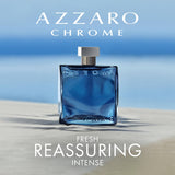 Azzaro Chrome Parfum - Fresh Aromatic Mens Cologne - Intense Fougère Citrus Fragrance - Notes of Bergamot - Lasting Wear - Masculine Clean Scent - Luxury Perfumes for Men - Travel Size, 1.6 Fl. Oz