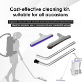 YZXQWRON Backpack Vacuum Floor Tool Set Compatible with ProTeam Vacuum & Hoover C2401, S Wand + 14" Horsehair Brush + 14" Carpet Brush, 1.5" Connection, Replacement Parts for ProTeam Backpack Vacuum
