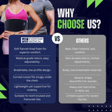 Everyday Medical Broken Rib Brace for Men and Women - Bamboo Charcoal Rib Support Compression Brace - accelerates The Healing of Cracked, Dislocated, Fractured and Post-Surgery Ribs - Large