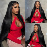 ediere 30 Inch Straight Lace Front Wigs Human Hair HD Transparent Lace Front Wigs for Women Pre Plucked 200 Density Frontal Wigs Human Hair Lace Front Wigs for Women Glueless Wigs with Baby Hair