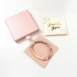 Inspirational Bracelets for Women,18K Gold Plated Christian Bible Verse Faith Jewelry, Religious Jesus Prayer Gift for Mom, Sister, Friend (DON'T LET THE HARD DAYS WIN-Pink Zebra Jasper-Rose Gold)