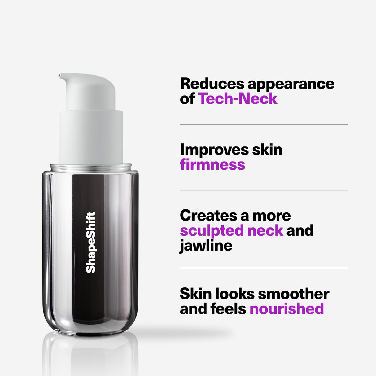 SickScience ShapeShift Jaw Defining Serum for Double Chin, Face & Neck Tightening for Sagging Skin, Anti Aging Moisturizer for Wrinkles & Crepey Skin, Neck Lifting Serum for Women & Men, 1.7 oz