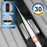 Magnetic Screen Door Fits Door Size 60" x 80", Screen Door Mesh,Door Screen Magnetic Closure for Patio Door Enjoy Air Fresh-Black, Actual Screen Size 62" x 81"