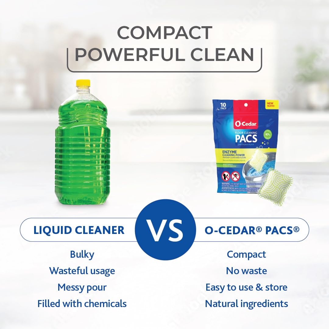 O-Cedar Floor Cleaning 30ct Pacs Citrus Scent 10ct (3-Packs)