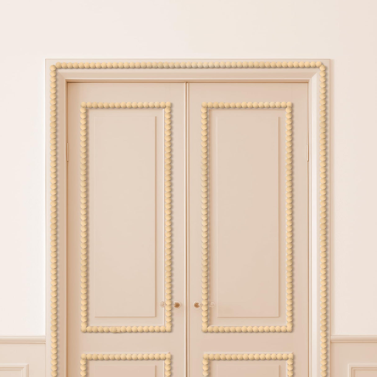 Leinuosen Flexible Molding Trim Peel and Stick for Walls Decorative Bead Pearl DIY Wall Trim for Bathroom Mirror Frame Border Backsplash Ceiling Cabinet TV Wall Edge(Wood,10ft /15 mm)