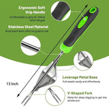 Juxifyron 3 Piece Weeding Tool Set, Stainless Steel Hand Weeder Kit with Rubber Handles, Crack Weeder, Weed Puller and Crevice Tool for Lawn, Flower Beds, Sidewalk Cracks, Patio and Between Pavers