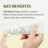 Dr.Althea 345 Relief Cream | Daily Face Moisturizer | Blemish Relief Care | Soothing Recovery & Moisture with Niacinamide, Panthenol | Korean Vegan Skin Care for All Skin Types | 1.7 Fl Oz (Pack of 2)