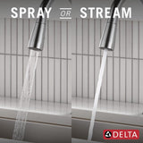 Delta Faucet Essa Touchless Kitchen Faucet with Touch Technology, Brushed Nickel Kitchen Sink Faucet with Pull Down Sprayer, Arctic Stainless 9113TL-AR-DST