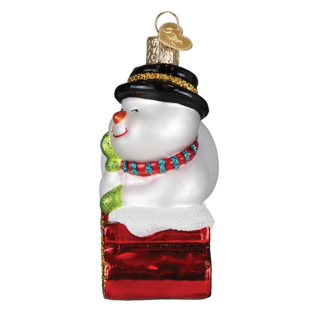 Old World Christmas 2025 Snowman Glass Blown Ornament for Christmas Tree, Handcrafted Holiday Decoration, Snowman Collection