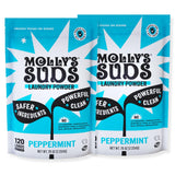 Molly's Suds Original Laundry Detergent Powder | Clean Laundry Detergent Powder for Sensitive Skin | Simple, Effective Ingredients, Stain Fighting | 240 Load (Peppermint)
