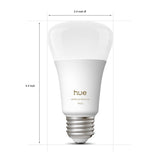 Philips Hue Smart LED A19 Bulb 2-Pack, White Ambiance, E26 Base, 9.5W, Full Spectrum Light 1000K-20000K, 1100 Lumens, Dimmable LED Bulbs, Works with Alexa, Google, and Apple Home