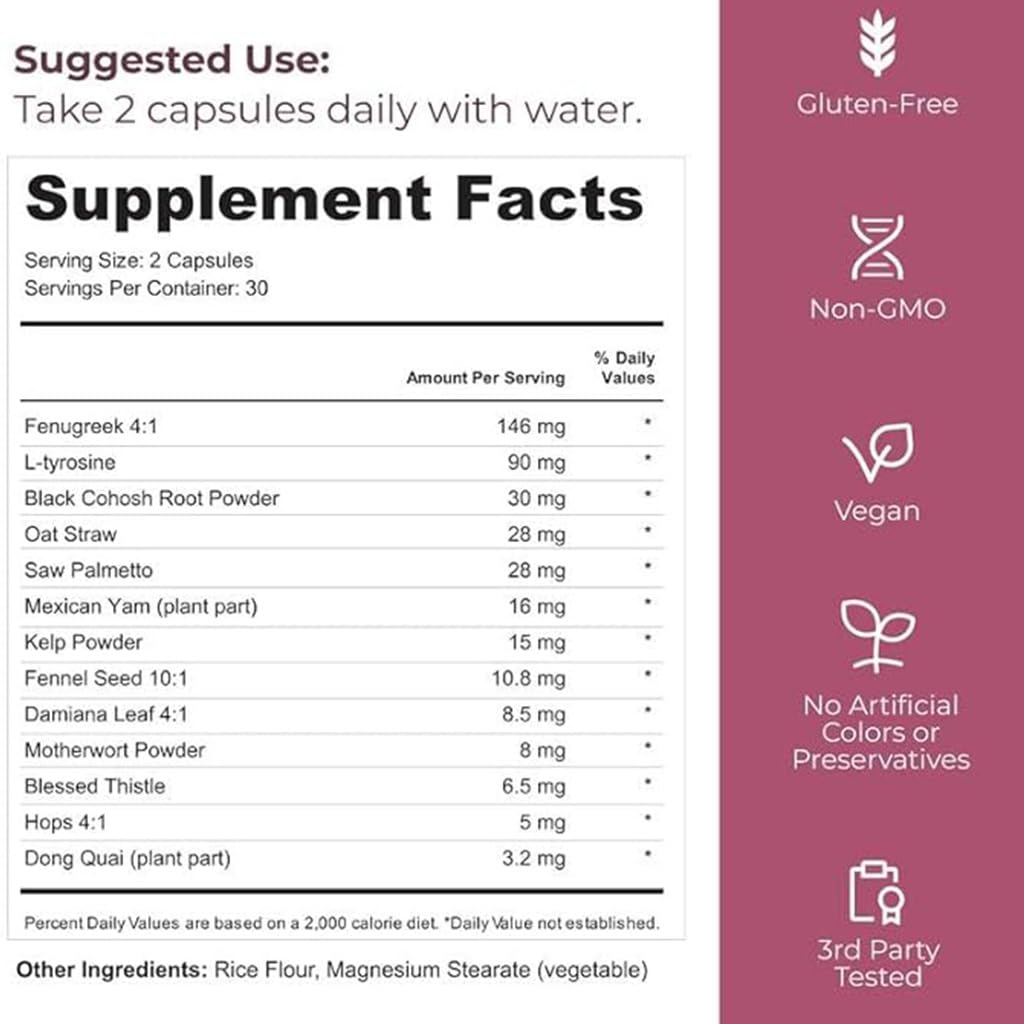 TRUE FEM 13-in-1 Vitamin ，Truefem 13-in-1 Capsules Vegan, Non-GMO – Botanical Blend for Women’s Daily Balance