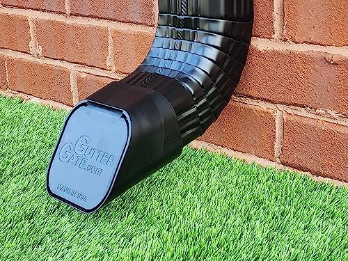 Type-A ("horizontal-shaped") Gutter Downspout Extension (3"x4", Black)