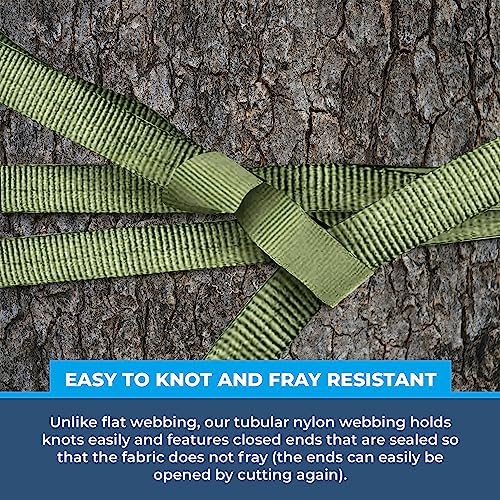 Rock-N-Rescue Professional Grade Nylon Tubular Webbing - Heavy-Duty 1-inch, Rescue Equipment for Mountaineering Rappelling Arborist Safety Gear, Firefighting and Rescue Gear