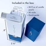 Foton Pearled Candle 18 Oz - Festive Fir Christmas Tree Scented Non Toxic Long Lasting Powder Wax Sand Candles up to 120 Hours - Refillable Pearl Candle Sand with 30 Wicks