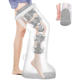 Waterproof Extra Wide Full Leg Cast Cover for Shower after Knee Surgery with Upgrade Non-Slip Bottom, Watertight Leg Cast Protector for Knee Immobilizer/Brace, Bandage Wounds, Walking Boots, Reusable