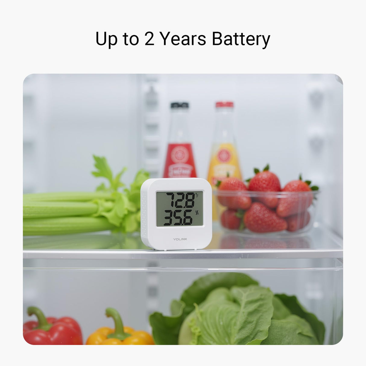 YoLink Smart Temp & Humidity Sensor, LoRa Long Range, 2 Year Battery, Indoor Monitoring for Wine Cellar, Bedroom, Nursery, Greenhouse, RV, with App, Email & SMS Alerts, Alexa IFTTT, 2 Pack + Hub