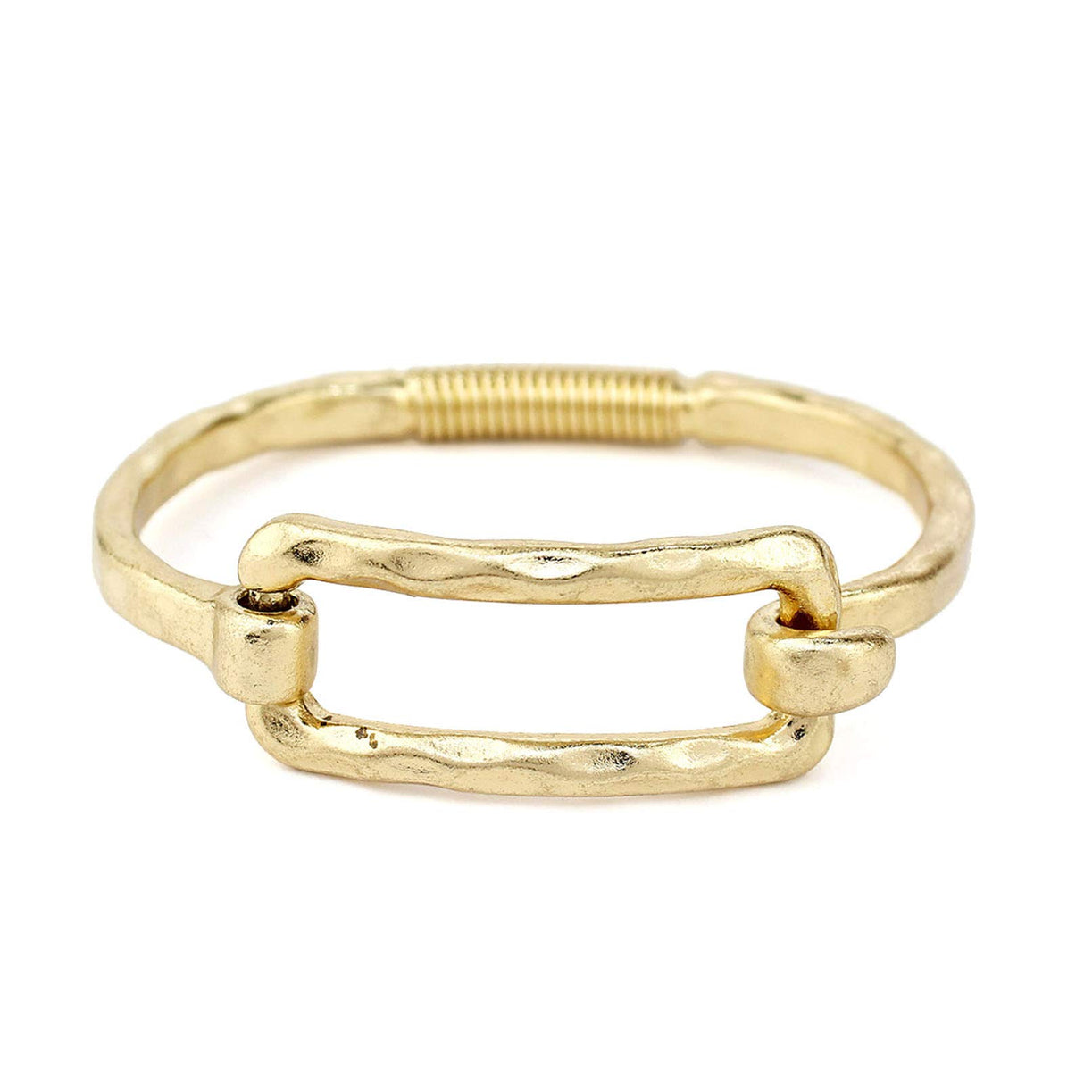 POMINA Gold Fashion Bracelet Spring Tension Hook Bangles Worn Gold Silver Unique Style Bracelet