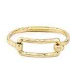 POMINA Gold Fashion Bracelet Spring Tension Hook Bangles Worn Gold Silver Unique Style Bracelet