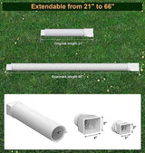 Rain Gutter Downspout Extensions, Downspout Extender for Rainwater Drainage Flexible, Down Spout Drain Extension Pipe and Extendable from 21 to 66 Inches (White)