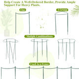 Tioncy 6 Pcs 48 H x 15.8 W Plant Support Stakes Cages for Garden, Metal Half Round Plants Tension Rods for Indoor Outdoor Large Tall Flower Vegetables Tomato Peony Rose Support