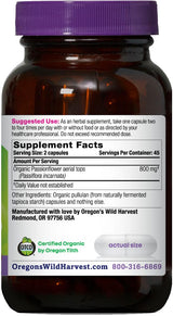 Oregon's Wild Harvest Passion Flower Organic Vegan Capsules, 90 Count