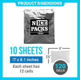 Nice Packs Reusable Dry Ice Packs for Coolers, Flexible Long Lasting Freezer Packs for Lunch Boxes, Shipping Frozen Food (10 Large Sheets)